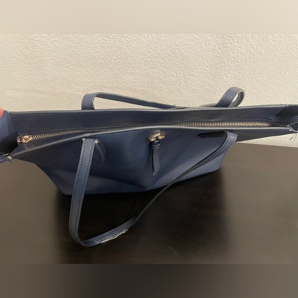 Kate Spade Shoulder Bag Tote Blue Large Handbag Purse - Picture 6 of 12